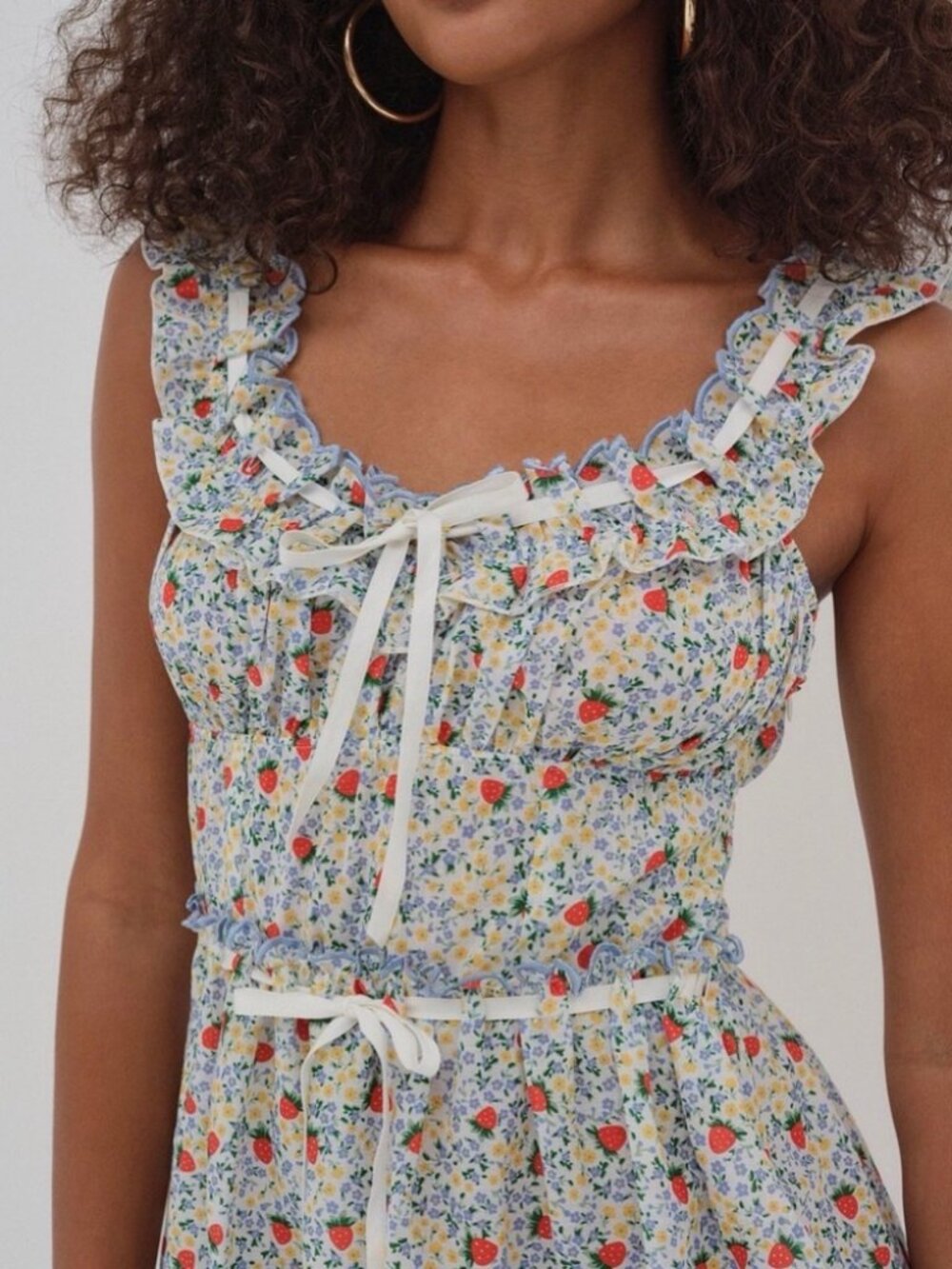 For Love & Lemons Strawberry Kiss Slip Dress Multi M